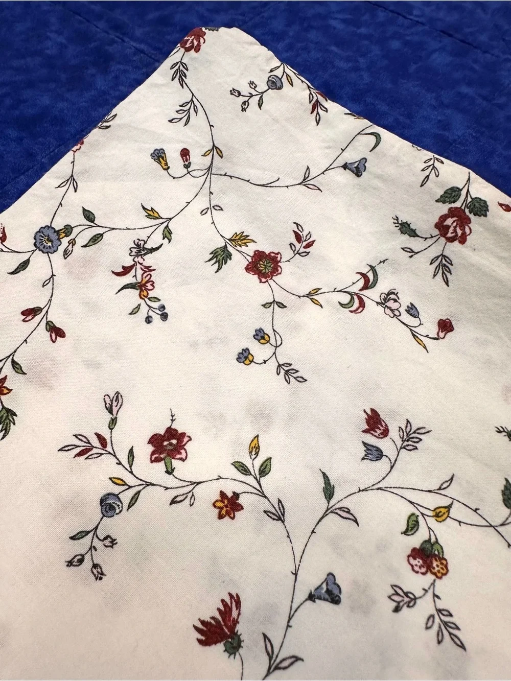 IKEA LJUSOGA Queen Duvet Cover 2 Pillowcases Set Red White Floral Cotton